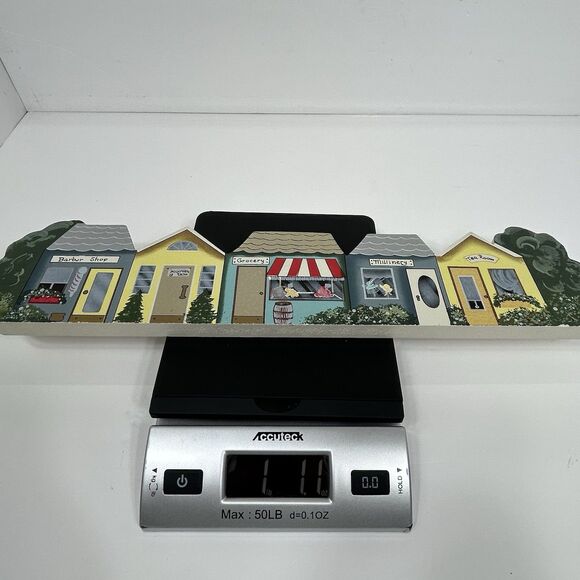 Vintage Tender Heart Treasures Village Store Front Wood Sign Decor Primitive ‘89 - Picture 15 of 15